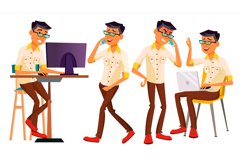 Office Worker Vector. Korean, Thai Product Image 1