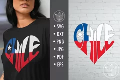 Chile SVG cut file in the shape of a heart Product Image 1