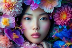 Delightful Beautiful asian woman. Generate ai Product Image 1