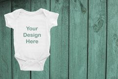 Baby White Bodysuit Clothes Mockup Product Image 1