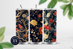 Chinoiserie Floral Bird Digital Papers| Chinoiserie Pattern Product Image 2