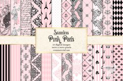 Pink Paris Digital Paper Product Image 1