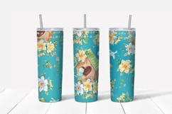 Spring sublimation design. Skinny tumbler wrap design. Product Image 6