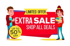 Big Sale Banner Vector. School Children Product Image 1