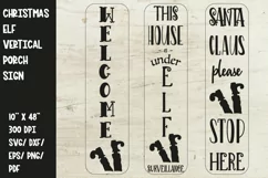 ELF Porch Christmas sign SVG. Porch Sign SVG. Christmas SVG Product Image 1