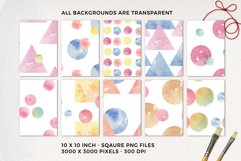 Watercolor Modern Shapes Art Patterns Digital Paper Product Image 3