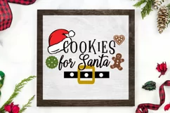 Cookies for santa svg, christmas cookies plate santa svg Product Image 2