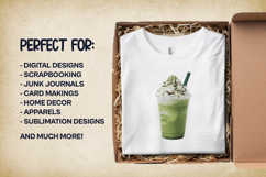 Matcha Frappe Clipart Bundle 4 PNG Product Image 2