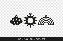 Spring Earrings SVG Laser Cut Files, Spring Jewelry Template Product Image 2