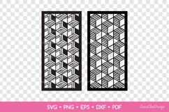 Geometrical Vertical Panels SVG, Laser Cut Template DXF Product Image 2