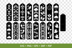 Two Layered Spring Bookmarks SVG Bundle, Spring Papercut Product Image 2