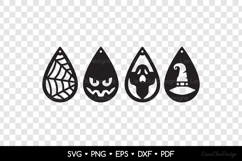 Teardrop Halloween Pendant or Earrings SVG Cut Files Product Image 2