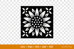 Sunflower Wall Art SVG, Decorative Panel, Room Divider Product Image 2