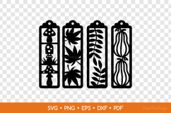 4 Fall Bookmarks SVG Cut Files, Autumn Papercut Template Product Image 2