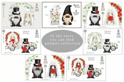 Wedding truck PNG| Bride and groom gnomes clipart|Wedding Product Image 4