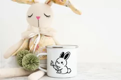 Cute Baby bunny with carrot SVG, EPS, PNG. Product Image 3