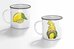 Watercolor family of gnomes with lemon Product Image 5