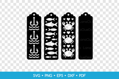 Layered Ocean Bookmarks SVG Laser Cut Files, Summer Papercut Product Image 2