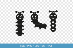 Cute Caterpillar Earrings SVG for Crafters, Jewelry Template Product Image 2