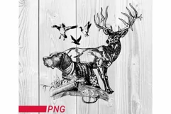 deer hunting png hunting with dogs sublimation Product Image 1