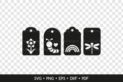 Cute Spring Gift Tags SVG, Spring Paper Cutting Templates Product Image 2
