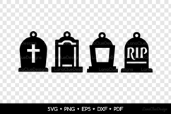 4 Halloween Tomb Earrings SVG, Grave Earrings Cut Files Product Image 2