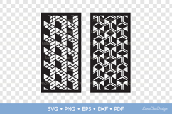 Abstract Geometric Vertical Panels SVG, Laser Cut Template Product Image 2