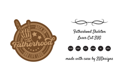 Fatherhood Skeleton Laser Cut SVG Product Image 3