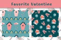 valentine's day digital paper png sublimation pattern Product Image 5