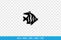 Fish Earring SVG Laser Cut File, Summer Beach Jewelry Templa Product Image 2