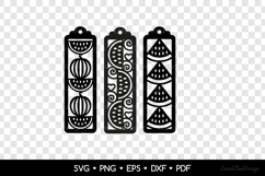 3 Watermelon Bookmarks SVG, Watermelon Papercut Template Product Image 2