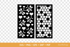 Decorative Vertical Panels with Bee Pattern SVG Laser Cut Product Image 2