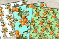 Orange Digital Paper, Orange Floral Paper Pack, summer Product Image 7