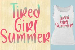 Tired Girl Summer Sublimation PNG Product Image 1