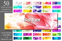 50 Polygonal Banner Design Backgrounds Product Image 1