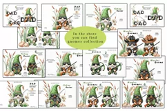 Dad Fishing Gnomes and fish rod Png clipart Father's Day Product Image 4