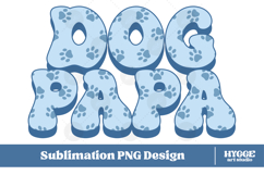 American Dog Papa 4th of July USA Paw DTF PNG Sublimation Product Image 1