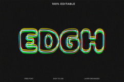 Chromatic Aberration Outline Text Effect Product Image 1