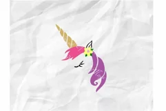 Unicorn Svg, Unicorn Head Svg, Unicorn Face Svg, Unicorn DXF Product Image 1