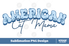 American Cat Mama Papa 4th of July USA Paw DTF PNG Bundle Product Image 2