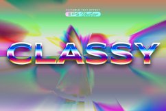Retro editable text effect style classy futuristic 80s Product Image 1