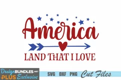 America Land That I Love SVG, 4th of July SVG Product Image 2