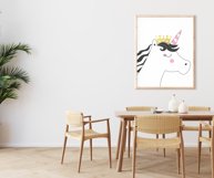 Unicorn Wall Art, Unicorn Prints, Children Prints Product Image 3