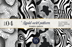 Monochrome Liquid Swirl | Liquid Art Pattern Product Image 1