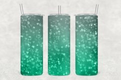 Green Shades Hearts Sparkle Tumbler Sublimation Product Image 1