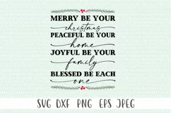 Farmhouse Christmas Sign SVG - Merry Be Your Christmas. Product Image 2