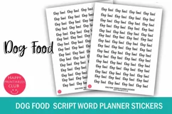 Dog Food Planner Sticker I Script Words Planner Stickers Product Image 1