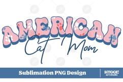 American Cat Mama Papa 4th of July USA Paw DTF PNG Bundle Product Image 4