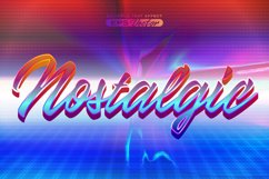 Retro editable text effect style nostalgic futuristic 80s Product Image 1