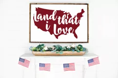 Land that I Love SVG Cut File - Patriotic SVG DXF EPS PNG Product Image 2